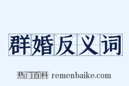 群婚反义词是什么意思的图片